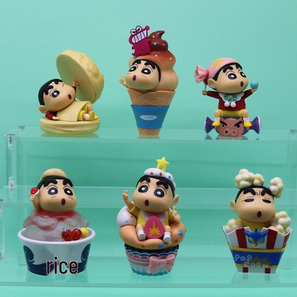Crayon Shin-chan Blind Box Figures: Snack Time, Dessert, and Cosplay Series - Trendy Toy Ornaments and Gifts.