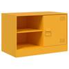 VidaXL Meuble TV jaune moutarde 67x39x44 cm acier, banc TV, meuble télé, meuble multimédia, buffet TV, meuble hifi, centre 841697