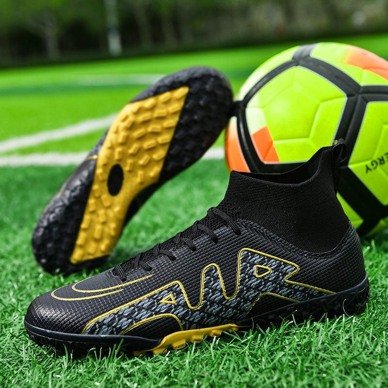 Football shoes men's and women's high-top AG long nails TF broken nails student campus football game training shoes