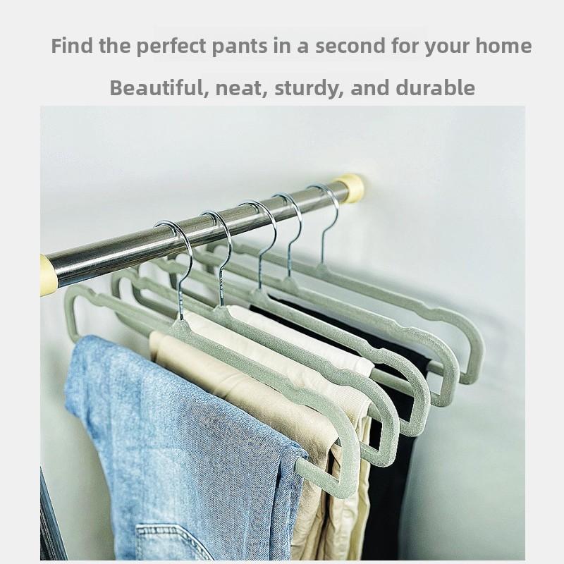 Modern Velvet Pants Hangers Set With Space Saving Design For Closet Organization