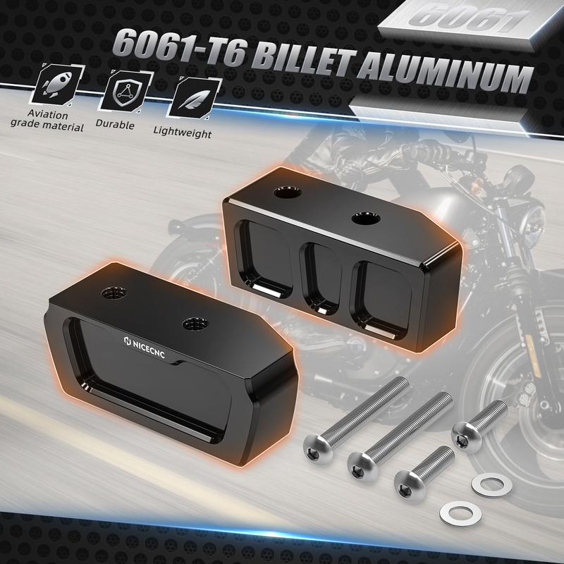 1" 2" Motorcycle Kickstand Lift Block for Harley 72 48 Sportster 1200 Roadster Iron 1200 Nightster Super Low XL1200T XL1200C