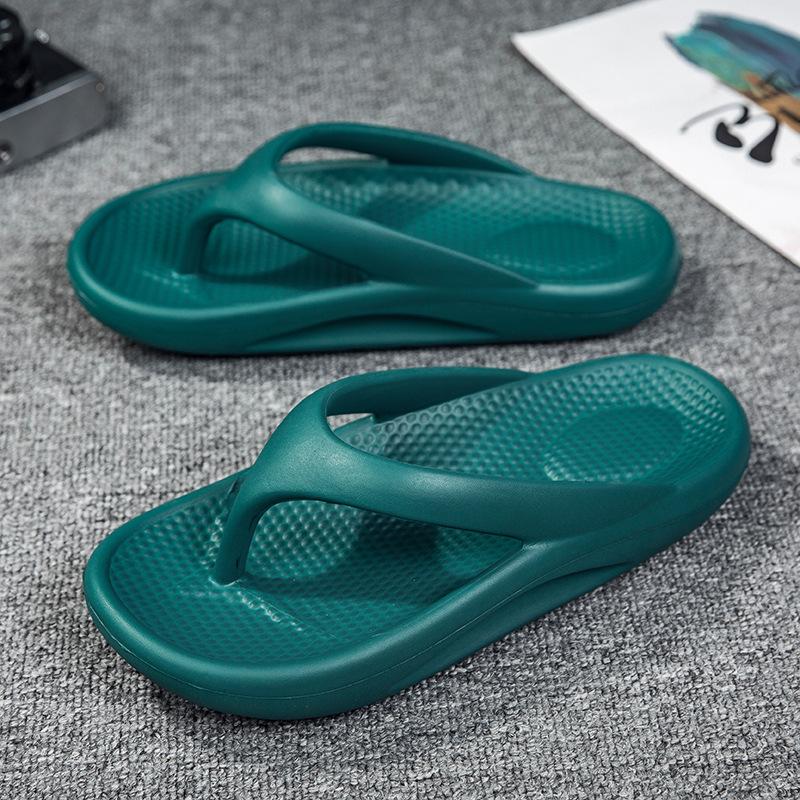 Men s Plus Size Korean Style EVA Thong Flip-Flops for Outdoor Beach Fashion 43-44 зелёный