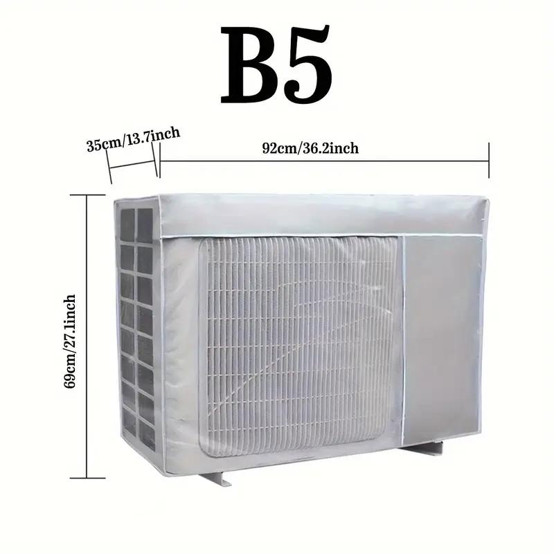 1pc Large Size Air Conditioner Outdoor Unit Cover, UV Protection, Waterproof, Dustproof, All-Season Oxford Fabric