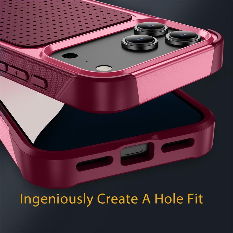 Military Rugged Anti-Drop Protect Phone Case For IPhone Air 17 16 15 14 Plus 13 12 11 Pro Max Air Hole OTT Armor Box Back Cover