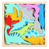 Montessori Holzspielzeug 3D Puzzle Tangram Mathespielzeug Baby Hand Greifbrett Form Zuordnungs-Puzzle Lernspielzeug für Kinder