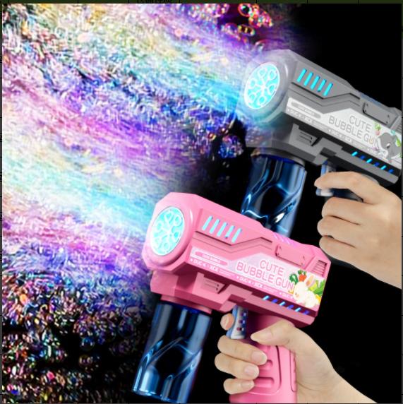 

Children s bubble gun machine, automatic light-up bubble machine, toddler bubble gun launcher, outdoor toy gifts, wedding and Easter party supplies Colors are random