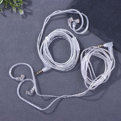 3.5Mm 2Pin In Ear Wired Earphones Kz Silver Plated Kz Earphones Cables Upgrade Cable With Microphone Kz Headphones Wire