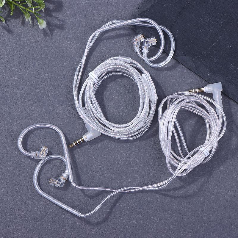 3.5Mm 2Pin In Ear Wired Earphones Kz Silver Plated Kz Earphones Cables Upgrade Cable With Microphone Kz Headphones Wire