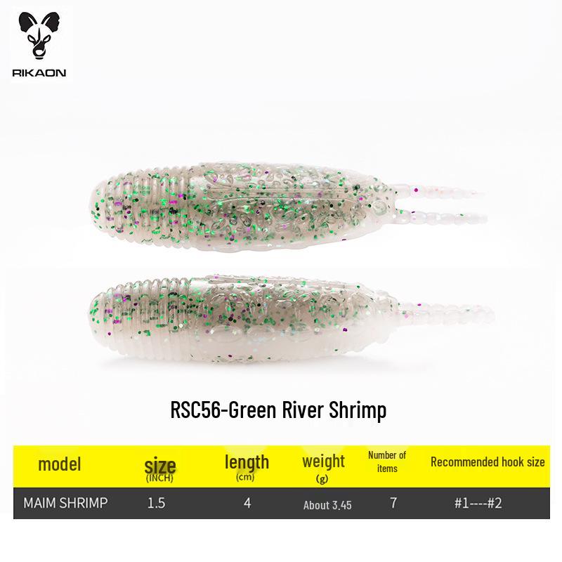 RIKAON Vysoce Gravitační Měkká Nástraha Wild Dog Shrimp pro Seabass a Mandarínské Ryby