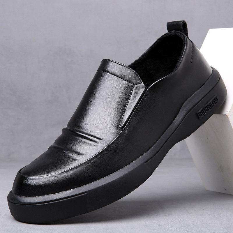 

Wenzhou manufacturer genuine leather men s shoes 2025 winter leather shoes men s velvet warm business casual shoes one foot cotton shoes 38