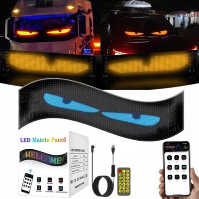 Tela suave para lâmpada de olho colorida para carro, tela LED flexível ultrafina programável, tela suave para lâmpada de olho colorida inteligente LED para carro faça você mesmo