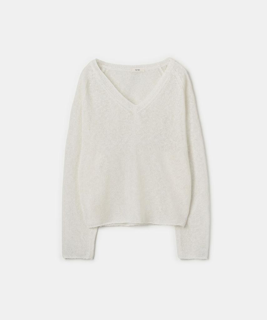 THERYE V-Neck Pullover(White)