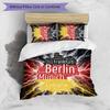 Germany Football Printed Bedding 3 Piece Set Cozy Breathable Bed Cover Set as Housewarming Holiday Gift