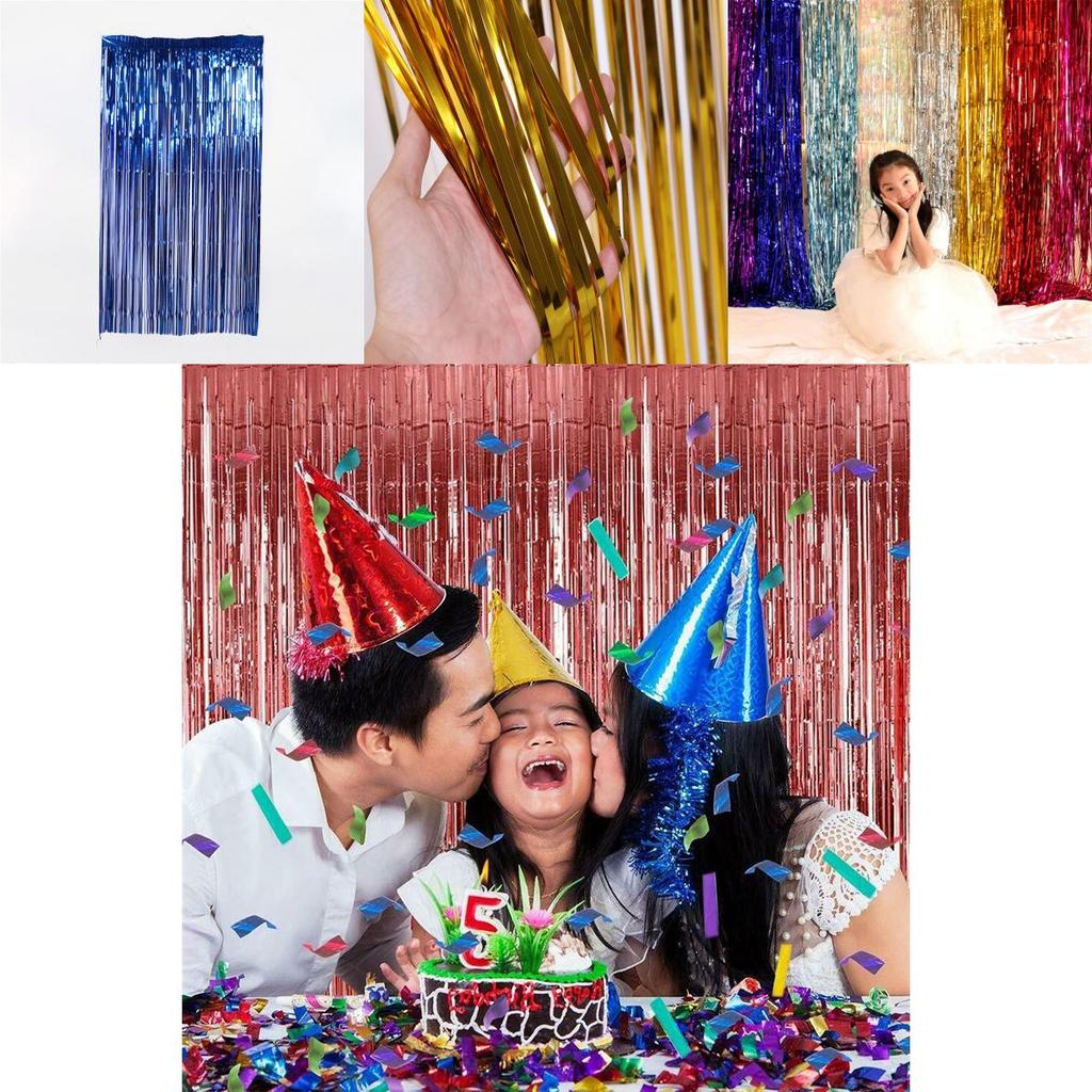 Sparkling Glitter Foil Tinsel Rain Curtains For Stunning Party Backdrops