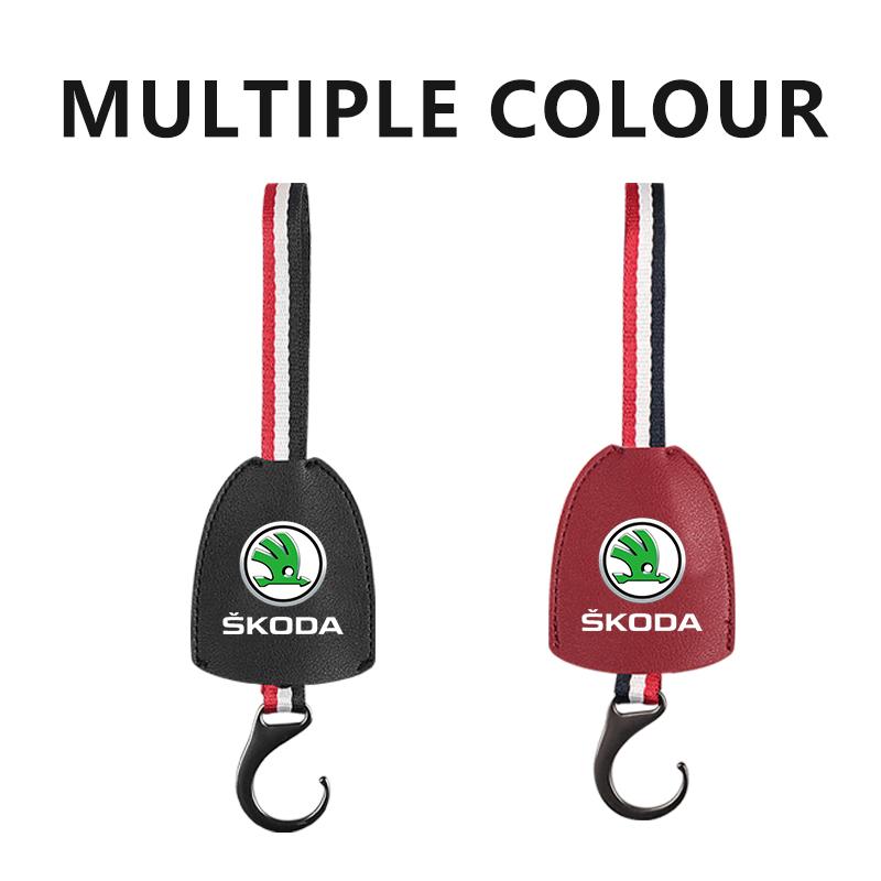 Sfrab5 1PCS Car Leather Seat Headrest Storage Hanger Hook For Skoda Octavia MK2 MK 2 3 A5 A7 A8 Fabia Karoq Superb Rapid Kamiq Scala