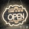 Open Signs for Business, Super Bright LED Neon Open Sign - 16.5"x 11" Electric Light-Up Sign with ON/OFF Switch, Suitable for Coffee Shops, Salons,
