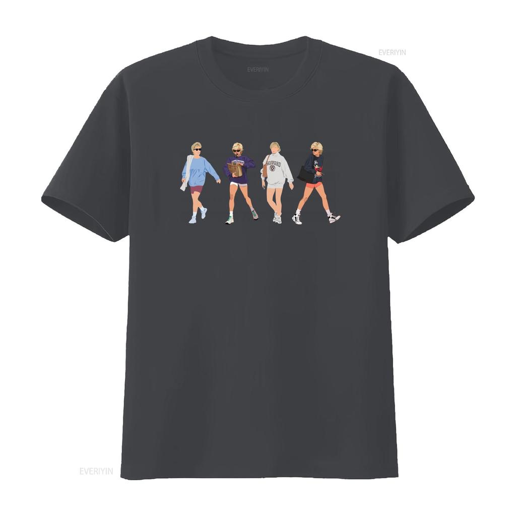 Princess Diana T Shirt 90S Vintage Lady Of Wales Fashion Print Casual Shorts Sweat And Sneakers Style For Her Vintage Washed