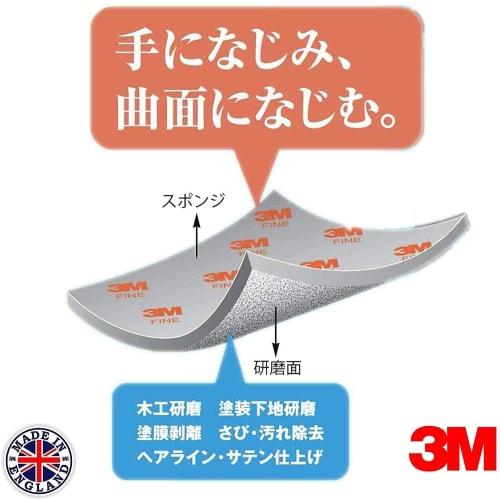 Iwamatu 3M ASD 5082, 5083, 5084, and 5085 Sponge Sandpapers (Set of 4) - 114mm X 139mm, Fine, Extra Fine, and Micro Grits. Waterproof and Suitable for