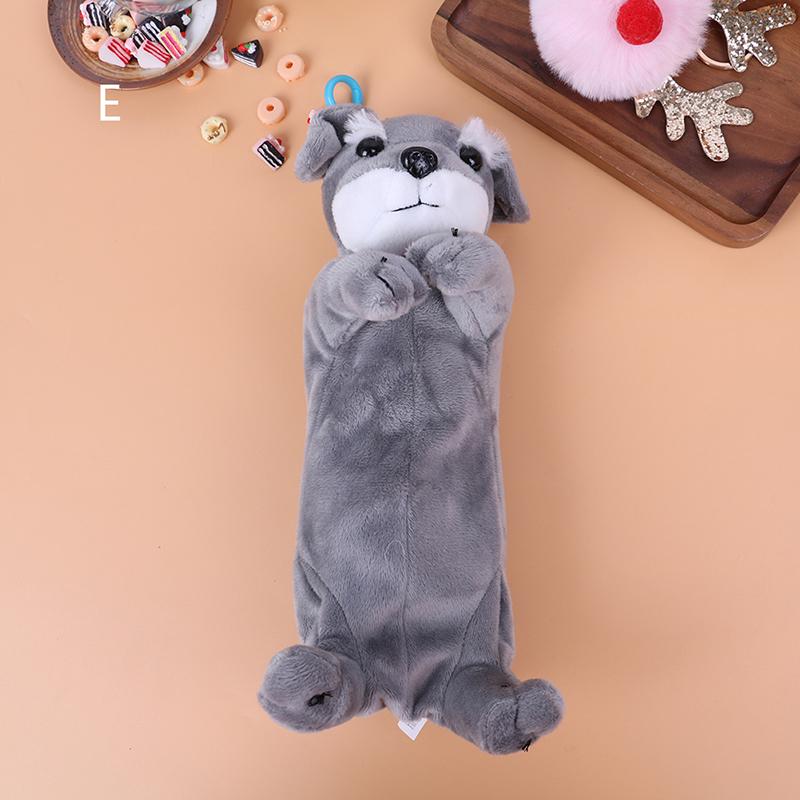 Cartoon Plush Pencil Case Plush Dog Pencil Bags For Kids Stationery Pencil Box