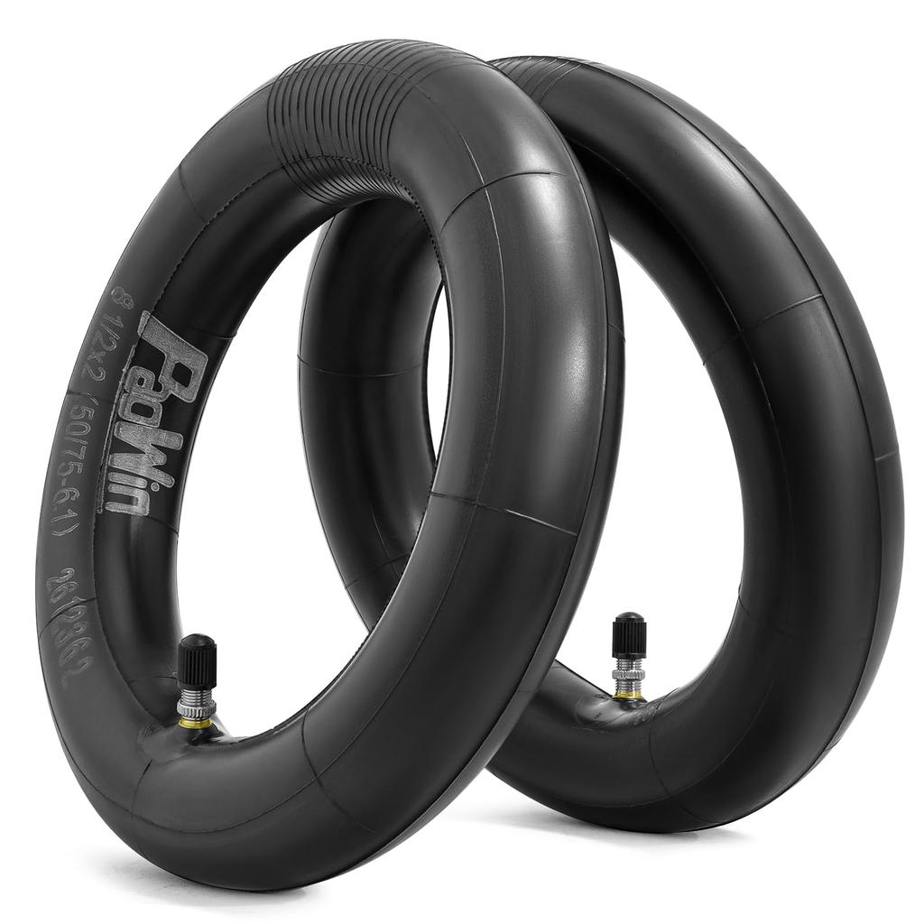 PaoWin 2-Piece Set, 8 1/2x2 Tubes, 8 1/2x2 Scooter Tubes with Thick Wall and TR4A Valves, 8 1/2x2 Scooter Tubes, 8 1/2x2 Tire Tubes, 8 1/2x2 Electric