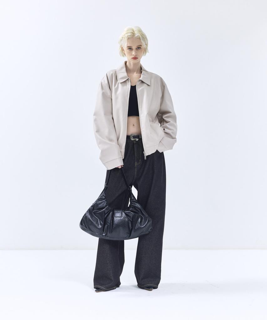 Ironyporno Whiteline 86-Iro347 Pocket Layered Leather Jacket Ivory