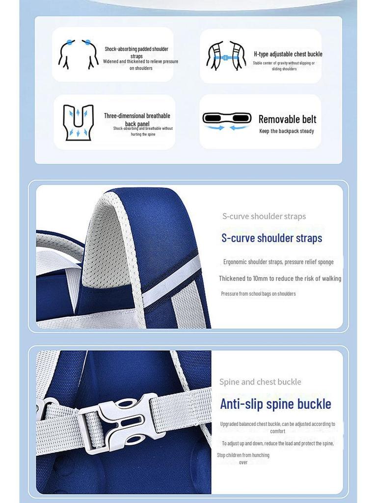 Sesame Baby British Style Boys Backpack for Grades 1-6