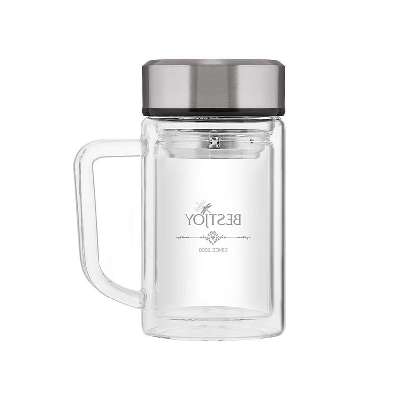 FUGUANG BESTJOY High Borosilicate Glass Tea Cup with Infuser and Handle