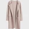 Women American Style Casual Lapel Coat Woolen European