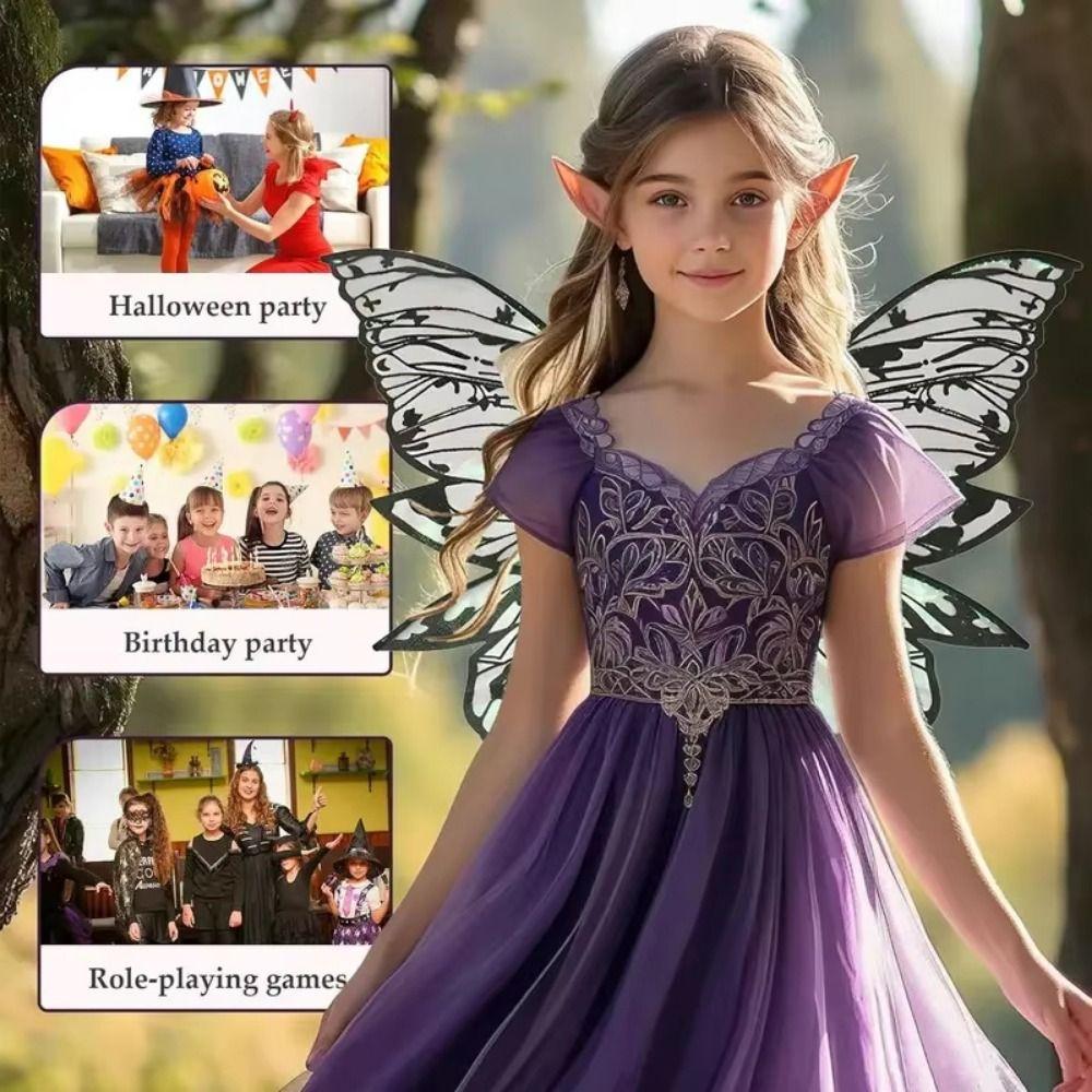 Fluttering Wings Fairy Butterfly Wings Creative Dress Up Wings Set Elf Wings Costume  Photo Prop
