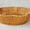 Tragbarer Plastik-Geflecht-Brotkorb Handgeflochtene Blumenform Schalen für Obstservieren und Aufbewahrung in Häusern oder Restaurants