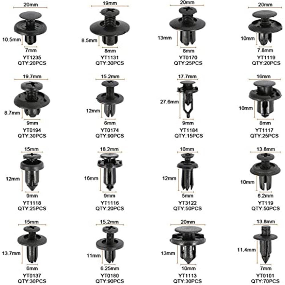 620Pcs Car Buckle Fasteners Buckle Boxed Hybrid Car Fasteners Door Trim Bumper Repair Kit Fasteners Expansion Screw Caps For Car
