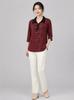 Summer Lapel Thin Loose Casual All-match Shirt for Age Reduction Shirt Collar Top