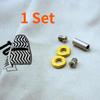 10 sets Messing + 416 roestvrij staal M4 Bevestigingsschroef klinknagel voor CNC-snijder DIY Recht zakmes gereedschap handvat Bevestigingsmoer