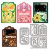 3Pcs 3 Styles Pocket Theme Carbon Steel Cutting Dies Stencils for DIY Scrapbooking Photo Album Decorative Embossing Paper Card Mixed Shapes