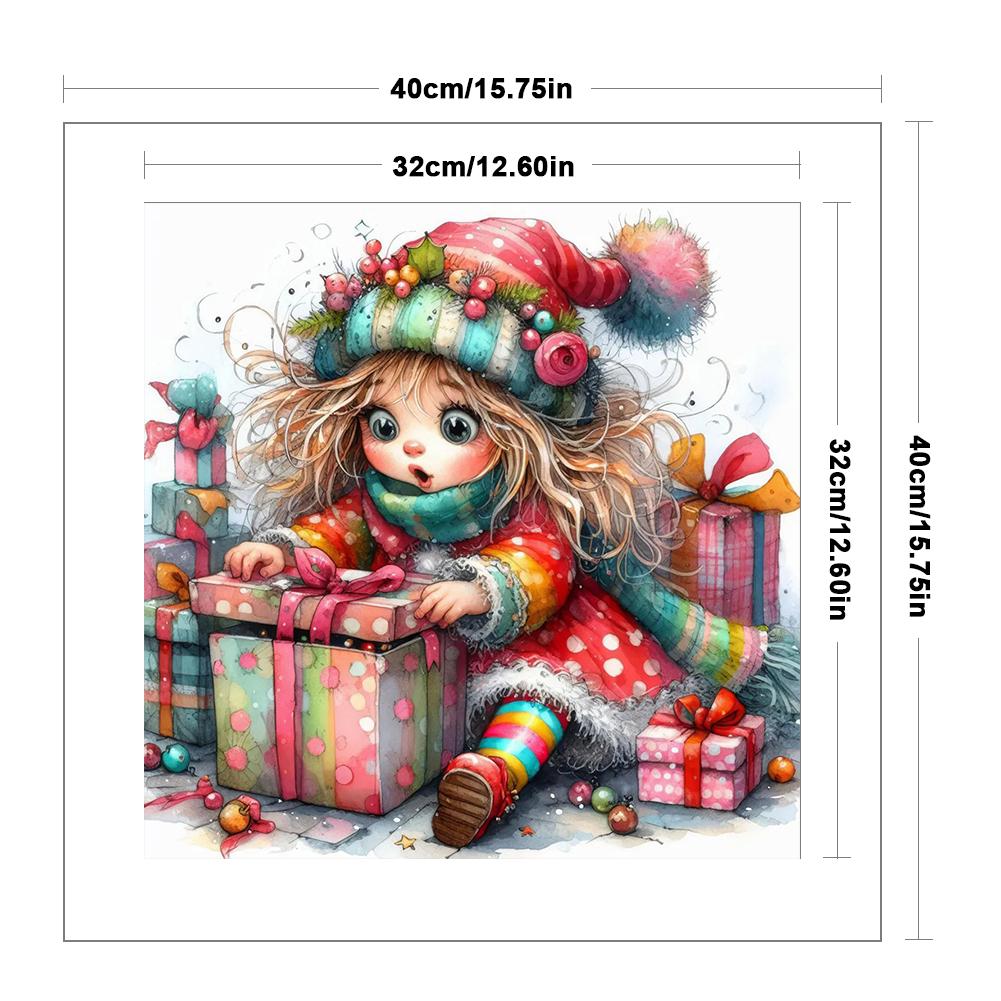 Plná vyšívací nit z ekologické bavlny 11CT Sada dívčích křížkových stehů s potiskem Art