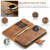 DG.Ming for IPhone 18 17 16 Pro Max 15 14Plus 12 11 13Mini Luxury 2-Folding Wallet Case Detachable Leather Magnetic Flip Cover Case