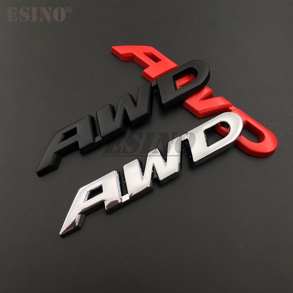3D V6 AWD Car Metal Alloy Trunk Fender Adhensive Badge Body Tailgate Displaceme Emblem For Toyota Highlander V6
