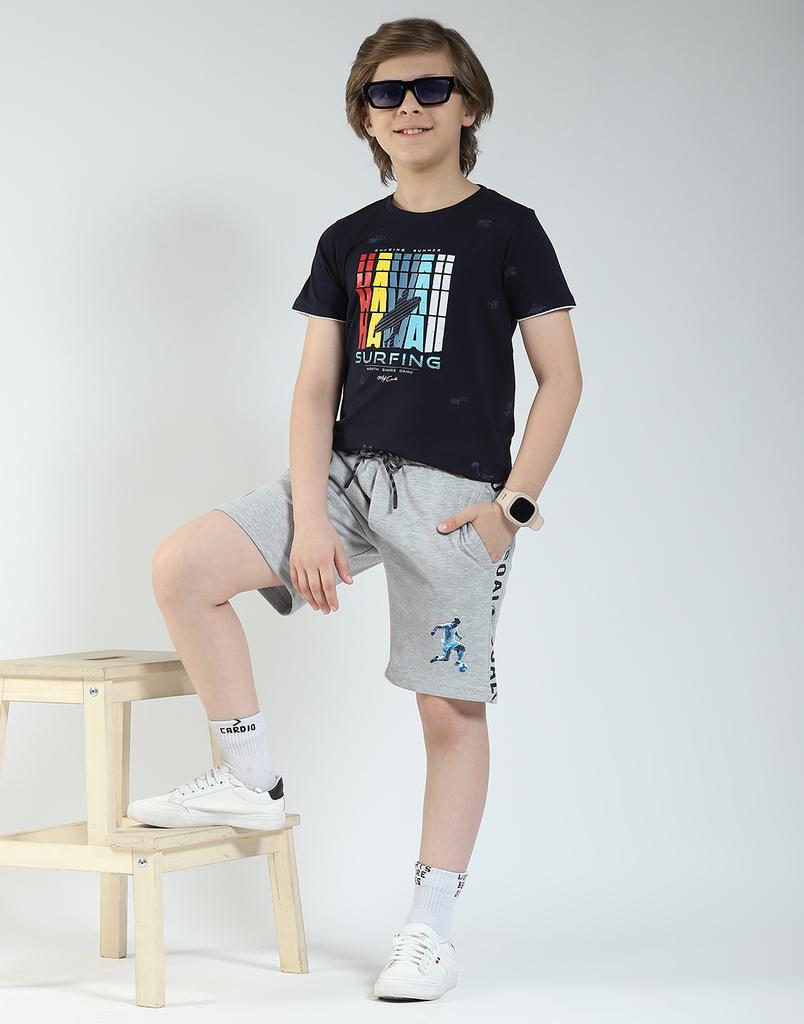 Monte Carlo Boys Printed Round Neck T-Shirt