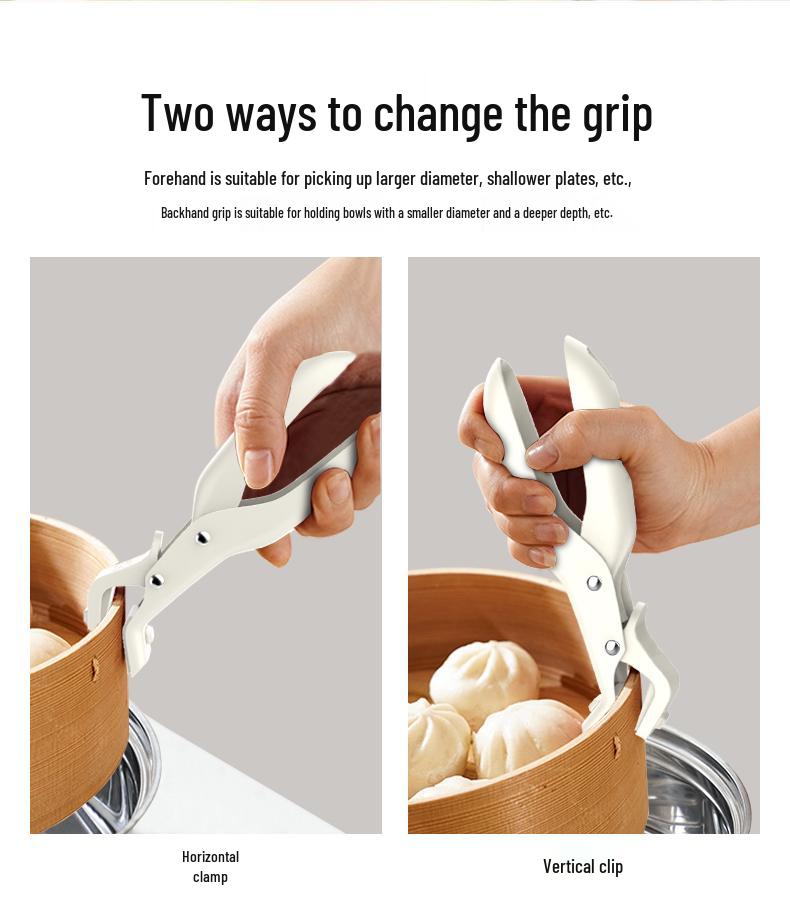 Silicone Non-Slip Bowl Lifter and Plate Clip for Microwave and Steamer Safety