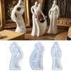 Couple Figurine Silicone Mold Valentine's Candle Silicone Mould Heat Resistant Easy Demold for Resin Casting Candle Soap