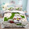 Cartoon Japanese Anime Inuyasha Duvet Cover Set Kawaii Quilt Cover Pillowcase Kids Bedding Set Gifts Suitable for Boys and Girls
