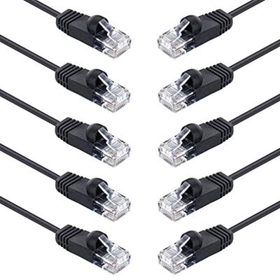 10Gtek LAN Cable, CAT6 Ethernet Cable, Unshielded (UTP), Pack of 10, CAT6 Compliant, with RJ45 Connectors, 7m Network Cable