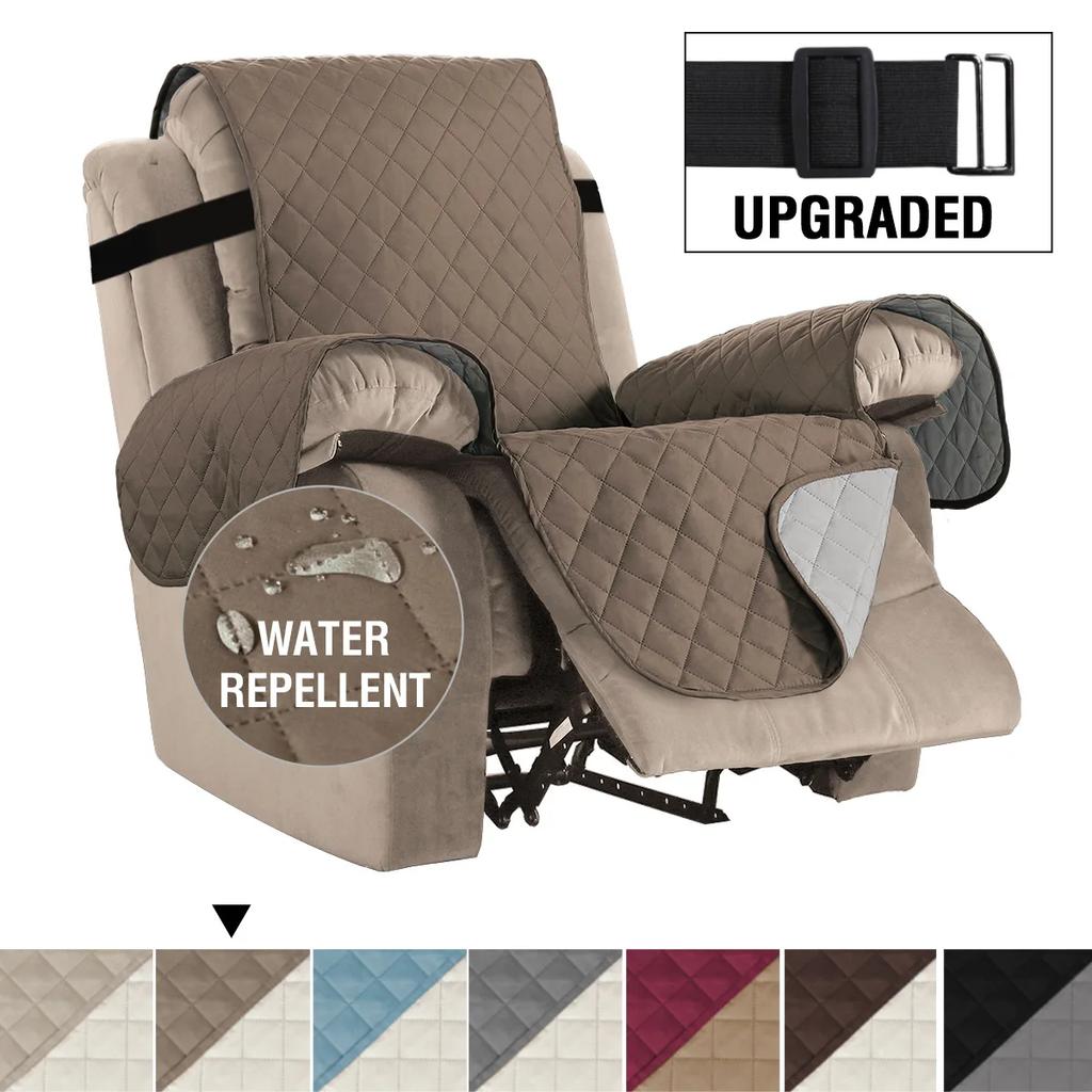 Waterproof Quilted Recliner Chair Cover Recliner Cover Recliner Slipcover Secure with Elastic Strap and Non Slip
