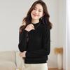 SNOWFLYING Women's Mock Neck Long Sleeve Knit Top