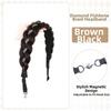 Stylish Rhinestones Braids Headband Non-Slip Fishtail Braid Hair Hoop Easy Wig Headband  Party