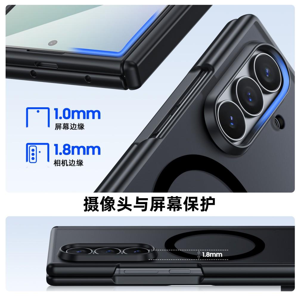 For Samsung Galaxy Z Fold 7 Matte Phone Case, with Protective Film [HD and Privacy], with Magnetic Suction,
