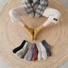 5 Pairs Unisex Mid-Calf Socks, Solid Colors, Versatile for Casual/Sports, Cotton, Warm, Sweat-Absorbing, Perfect for Autumn/Winter