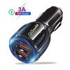 QGeeM Çift USB QC 3.0 Araç Şarj Cihazı Hızlı Şarj 3.0 Telefon Şarj Araba Hızlı Şarj Cihazı 2 Port USB Taşınabilir iPhone Şarj Cihazı Xiaomi