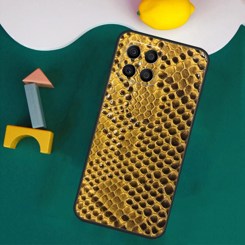 Snake Skin Case For Honor Magic 7 5 6 Lite Honor 200 Pro 50 70 90 Lite X9a X8a X8 X9 X8b X9c X9b Cover