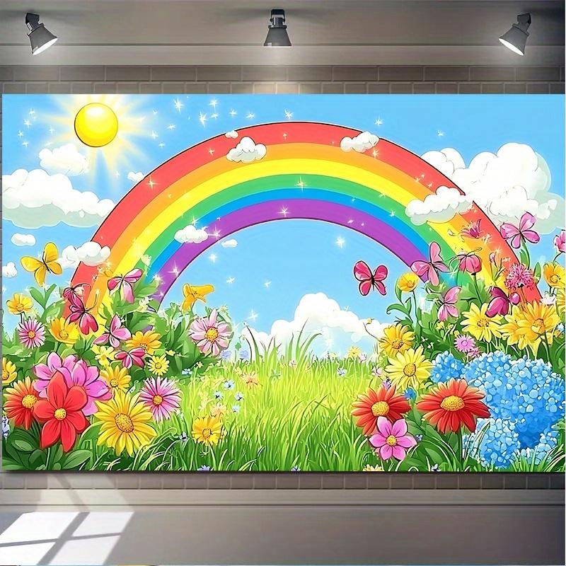1Pcs Rainbow And Sun Pattern Decoration Background Backdrop Decorations For Photo Studio Photo Booth Party